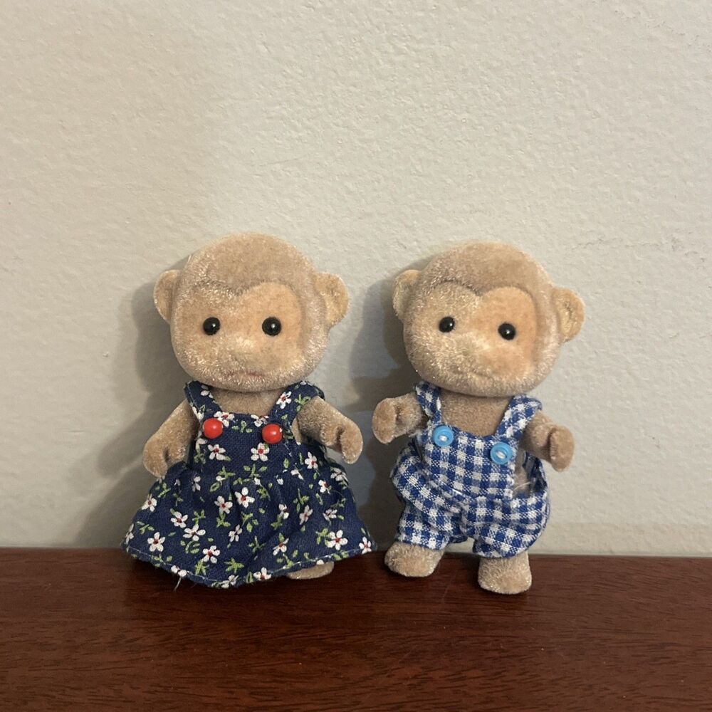 Calico Critters Mango Monkey Siblings Discontinued Rare Sylvanian Families